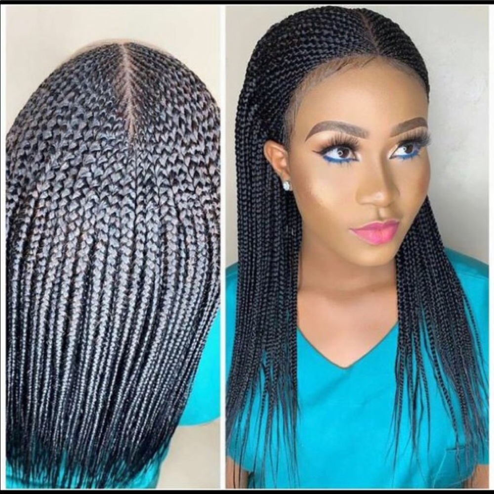 Used Lace braided frontal wig